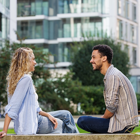Gardens outside apartments in Wandsworth