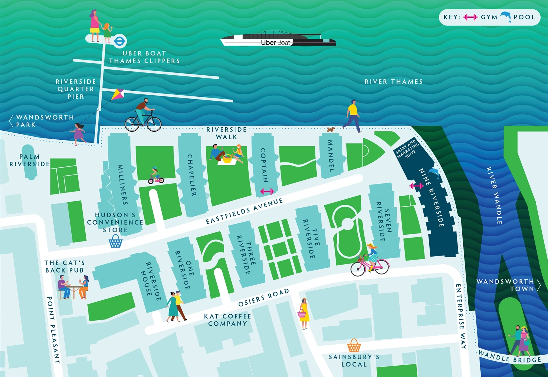 Riverside Quarter neighbourhood map