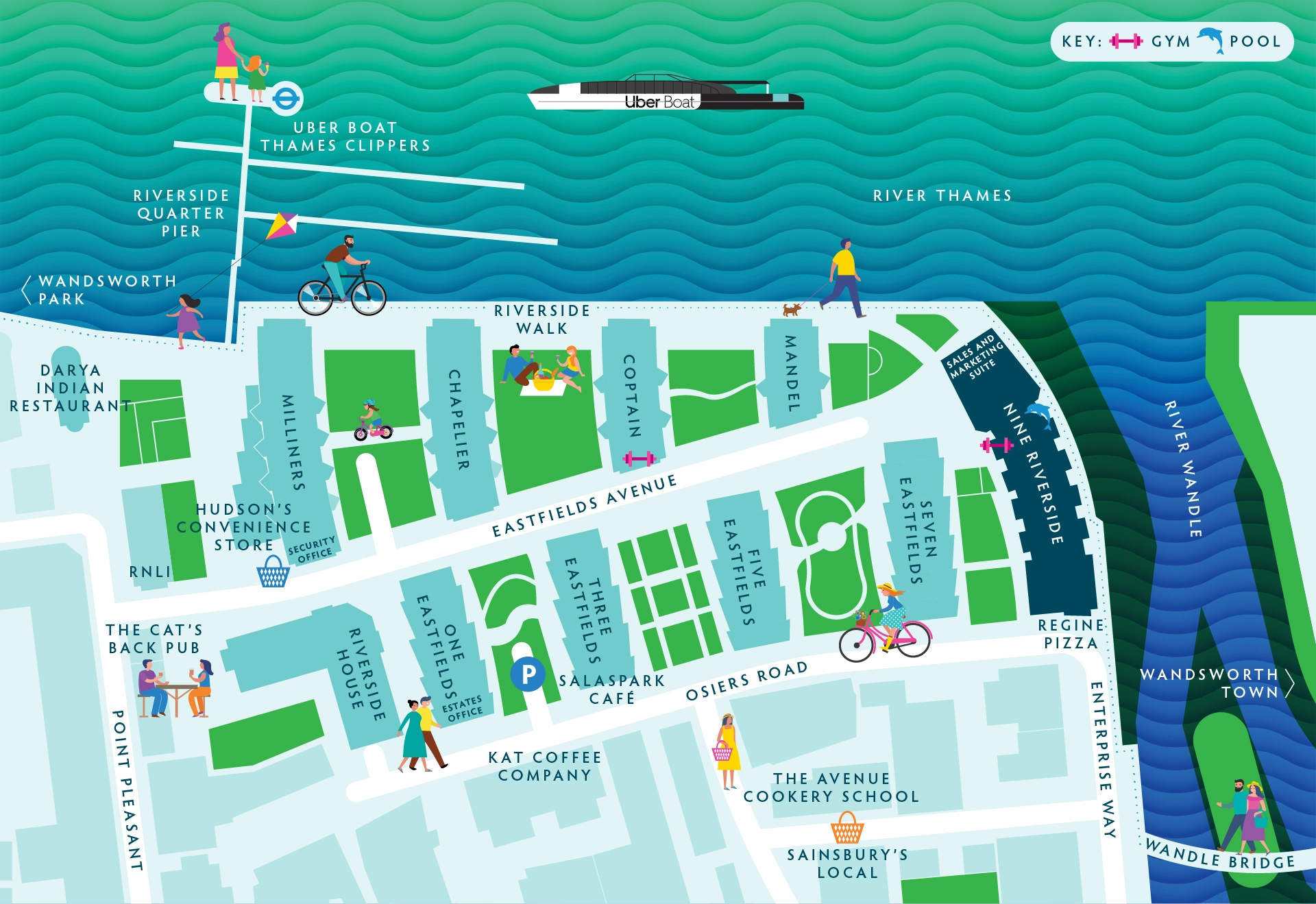 Riverside Quarter neighbourhood map